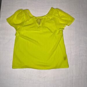 Lime Green Toxik Short Sleeve Blouse